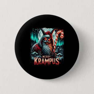 Krampus Dark Merry Krampus Mythical Christmas Ronde Button 5,7 Cm