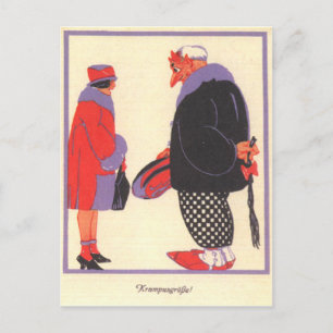 Krampus & Datum Briefkaart