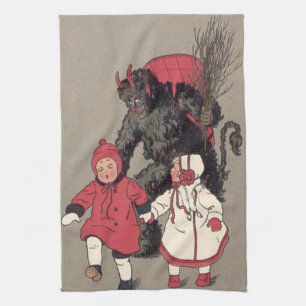 Krampus die kinderen achterna zit Switch Theedoek