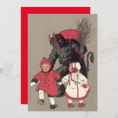 Krampus die Kinderen achtervolgt (Voorkant / Achterkant)