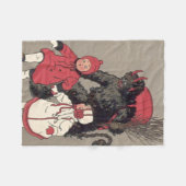 Krampus die Kinderen achtervolgt Fleece Deken (Voorkant (Horizontaal))