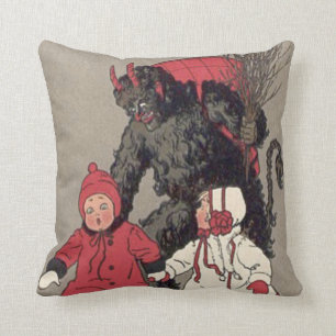 Krampus die Kinderen achtervolgt Kussen