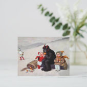  Krampus Eating Briefkaart (Staand voorkant)