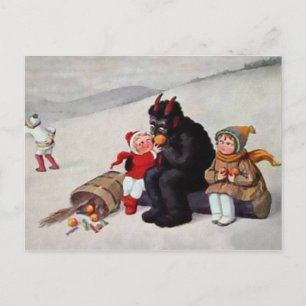 Krampus Eating Briefkaart