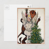  Krampus en boom Briefkaart (Voorkant / Achterkant)