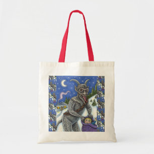 KRAMPUS EN KINDEREN DIE NAUWKEURIG ZIJN, SCHADELIJ TOTE BAG