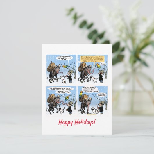 Krampus en Mose-kaart Feestdagenkaart (Staand voorkant)