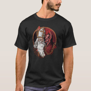 Krampus en Santa T-shirt