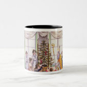 Krampus en St. Nicholas uit het tijdschrift van Ca Tweekleurige Koffiemok (Center)