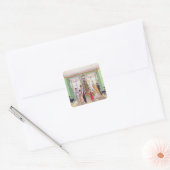 Krampus en St. Nicholas uit het tijdschrift van Ca Vierkante Sticker (Envelop)