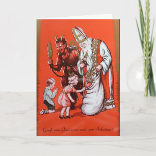 Krampus et carte de Saint-Nicolas