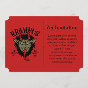 Krampus face à une vilaine invitation