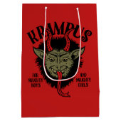 Krampus Face Naughty Gift Bag Medium Cadeauzakje (Achterkant)