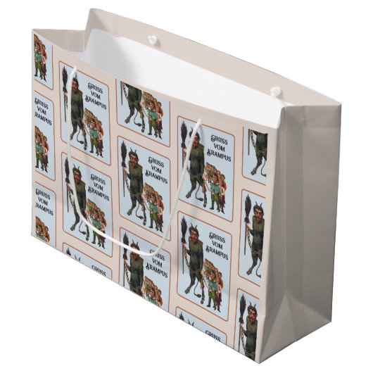 Krampus Gift Bag Groot Cadeauzakje (Voorkant Gekanteld)