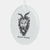 Krampus Glas Ornament (Voorkant links)