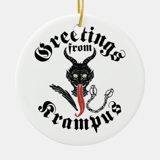 Krampus Greetings Keramisch Ornament (Voorkant)