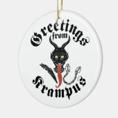 Krampus Greetings Keramisch Ornament (Links)