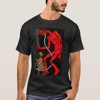 Krampus heeft een lange tong. t-shirt