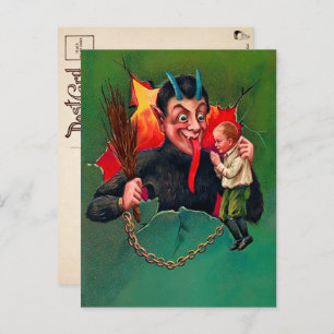 Krampus Holding Briefkaart