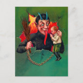 Krampus Holding Briefkaart (Voorkant)