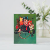  Krampus Holding Briefkaart (Staand voorkant)