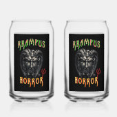 Krampus Horror Blikvorm Glas (Achterkant)