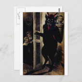 Krampus in het donker briefkaart (Voorkant / Achterkant)