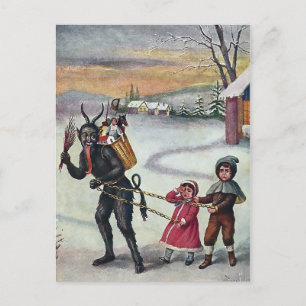 Krampus Inname van kinderen Briefkaart