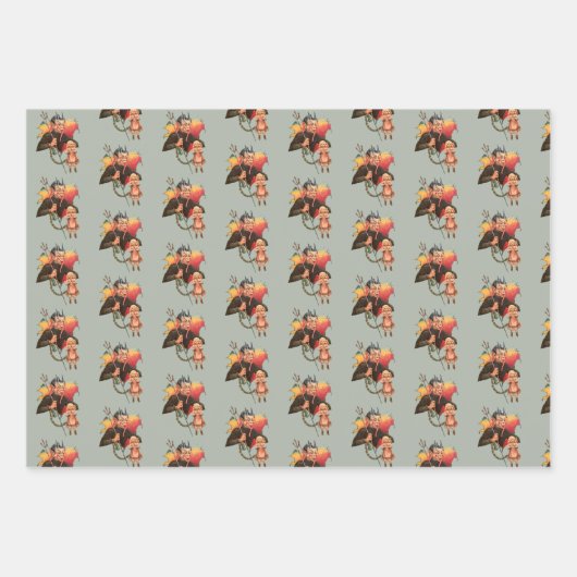 Krampus inpakpapier set 3 (Voorkant 2)