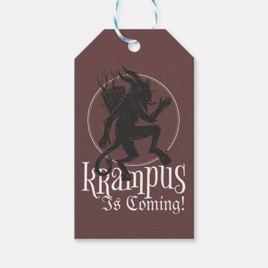 Krampus Kerstfeestdag Cadeaulabel (Voorkant)