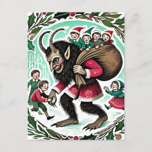 Krampus Kerstmis Briefkaart