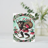 Krampus Kerstmis Briefkaart (Staand voorkant)