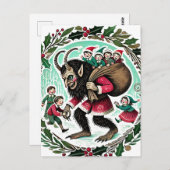Krampus Kerstmis Briefkaart (Voorkant / Achterkant)