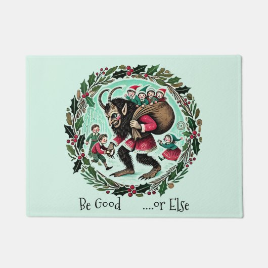 Krampus Kerstmis Deurmat (Voorkant)