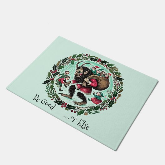 Krampus Kerstmis Deurmat (Schuin)