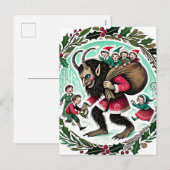 Krampus Kerstmis Feestdagenkaart (Voorkant / Achterkant)