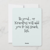 Krampus Kerstmis Feestdagenkaart (Achterkant)