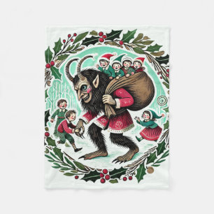 Krampus Kerstmis Fleece Deken