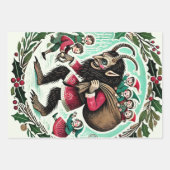 Krampus Kerstmis Inpakpapier Vel (Voorkant 2)