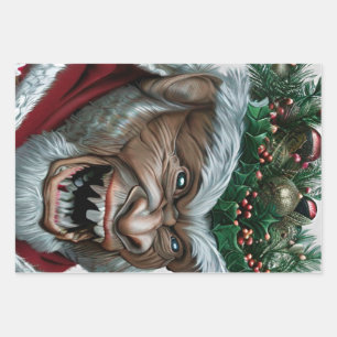 Krampus Kerstmis Jigzaag Puzzle Briefkaart Food La Inpakpapier Vel