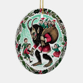 Krampus Kerstmis Keramisch Ornament (Rechts)