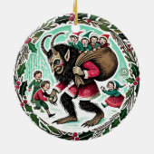 Krampus Kerstmis Keramisch Ornament (Achterkant)