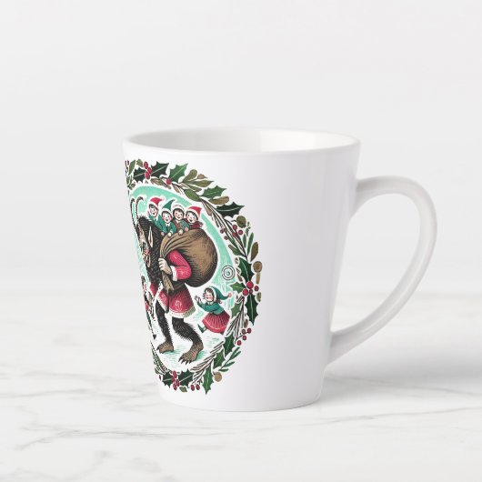 Krampus Kerstmis Latte Mok (Rechts)