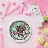 Krampus Kerstmis Papieren Bordje (Feest)