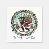 Krampus Kerstmis Servet (Voorkant)