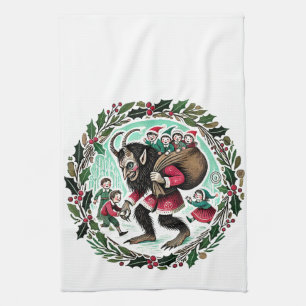 Krampus Kerstmis Theedoek