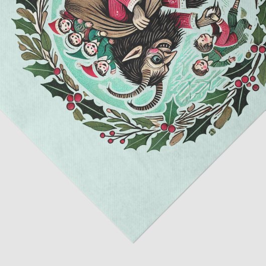 Krampus Kerstmis Tissuepapier (Detail)