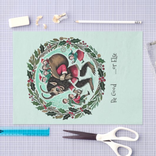 Krampus Kerstmis Tissuepapier (Craft)