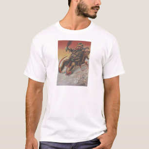 Krampus Kidnapping Children Sleigh T-shirt