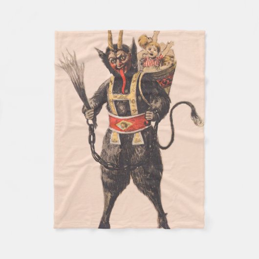 Krampus Kidnapping Children Switch Fleece Deken (Voorkant)